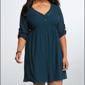 Torrid Polka Dot Shirt dress size 1, 14/16
